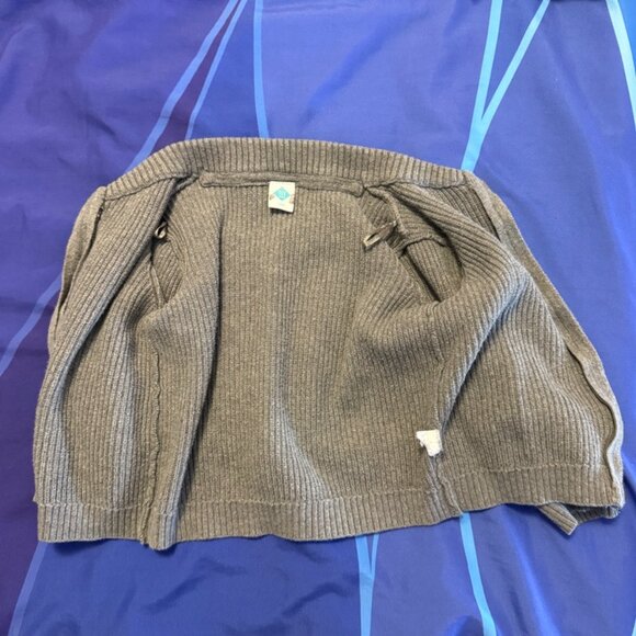🔥6/$10🔥 Tex Baby Sweater / Zip-Up Cardigan, 12 Months, Gray - Picture 7 of 7